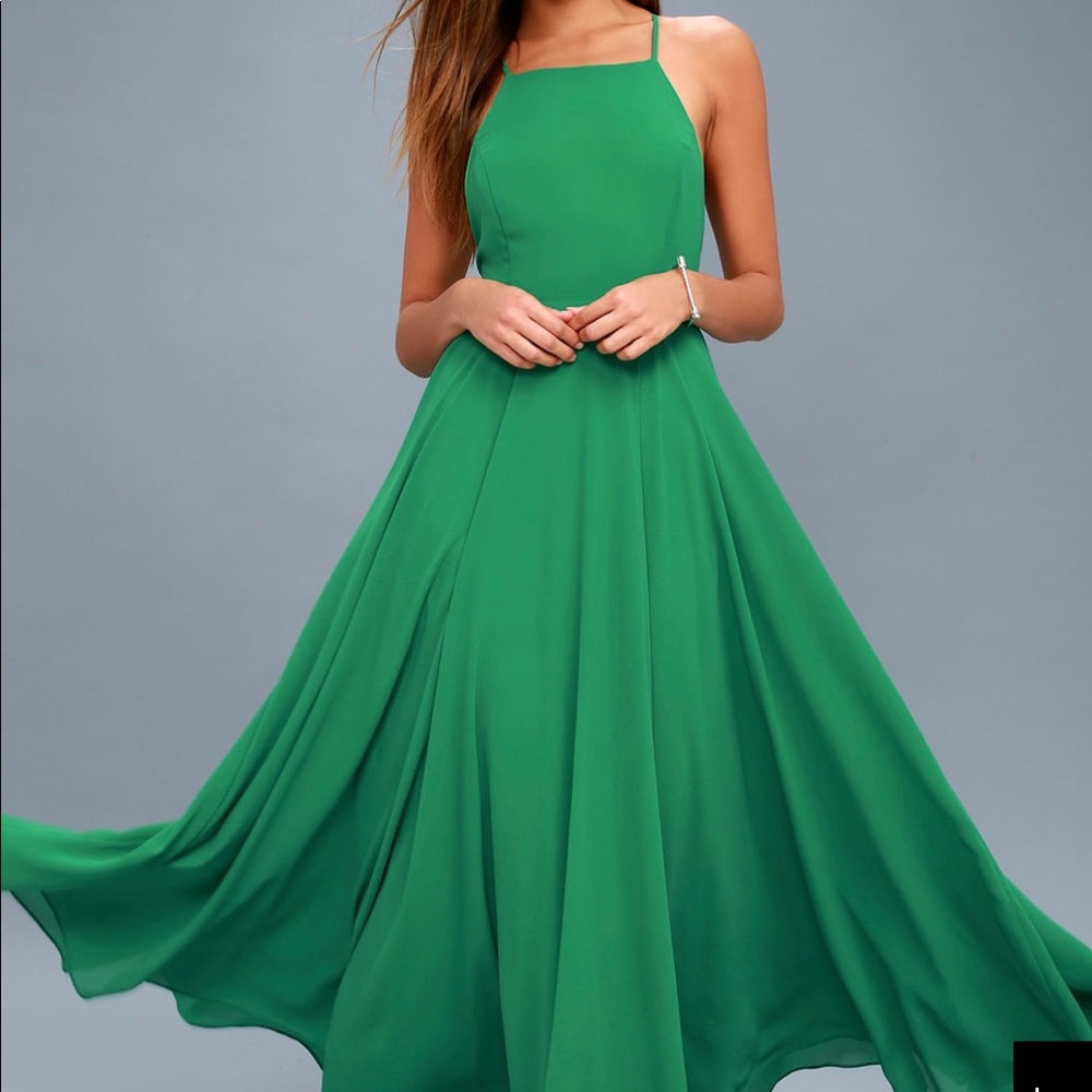 Lulus green long dress